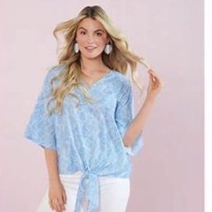 Mud Pie Jolene Tie Front Top